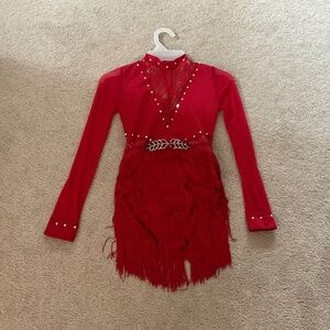 Cute Girls Red Jazz/Tap Costume - Weissman